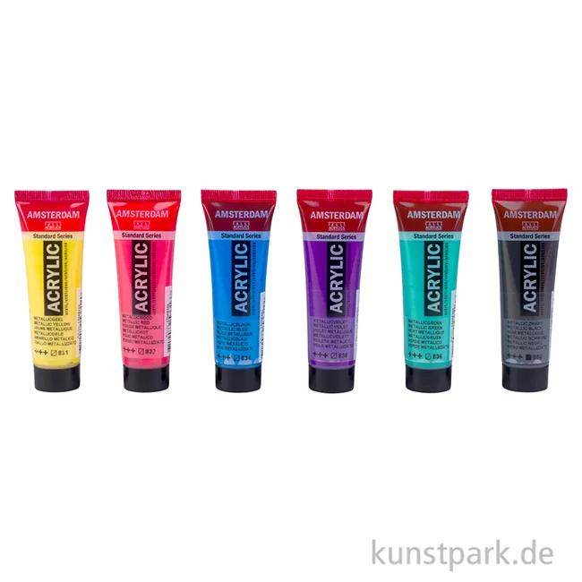 Artikelbild 2 des Artikels “Talens AMSTERDAM Acrylfarben Set mit 6 x 20 ml - Metallic Bunt “